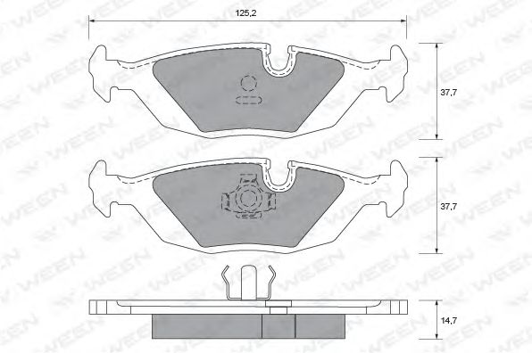 Brake Pad Set, disc brake 151-1612