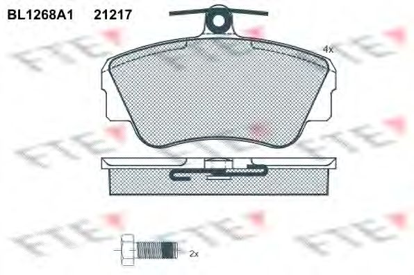 Kit de plaquettes de frein, frein à disque BL1268A1