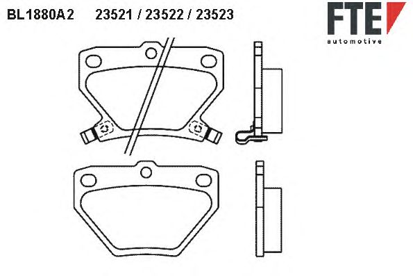 Brake Pad Set, disc brake BL1880A2