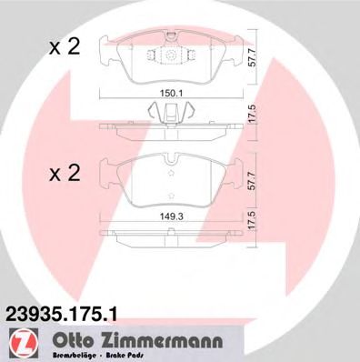 Bremsbelagsatz, Scheibenbremse 23935.175.1