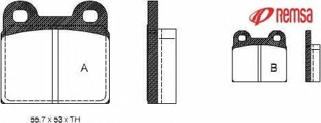 Комплект тормозных колодок, дисковый тормоз 0007.00