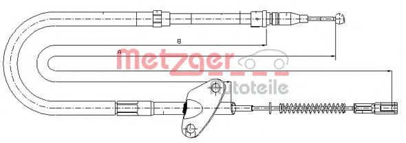 Cable, parking brake 10.9872