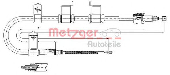 Cable, parking brake 17.2542