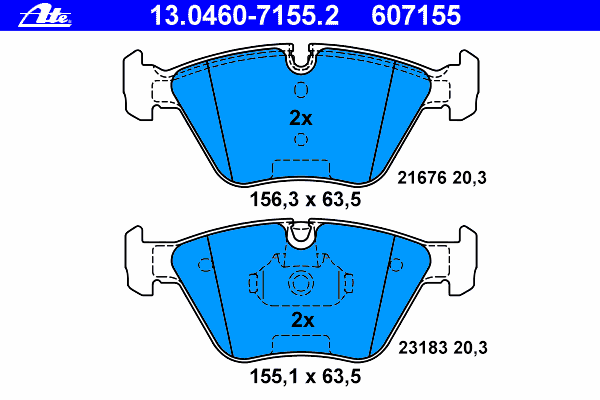 Brake Pad Set, disc brake 13.0460-7155.2