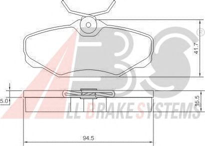 Brake Pad Set, disc brake 38610