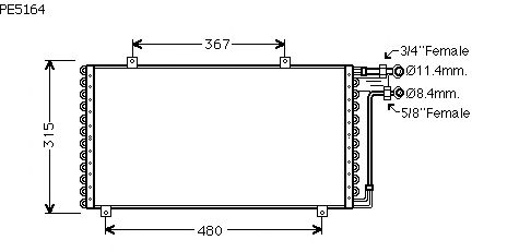 Condensator, airconditioning PE5164