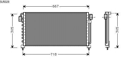 Condenser, air conditioning SU5028
