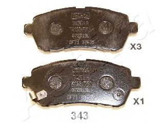 Brake Pad Set, disc brake 50-03-343