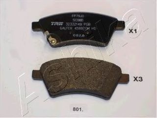 Brake Pad Set, disc brake 50-08-801