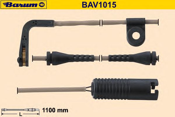 Waarschuwingscontact, remvoering-/blokslijtage BAV1015