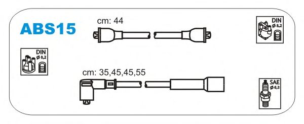 Juego de cables de encendido ABS15