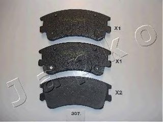 Комплект тормозных колодок, дисковый тормоз 50307