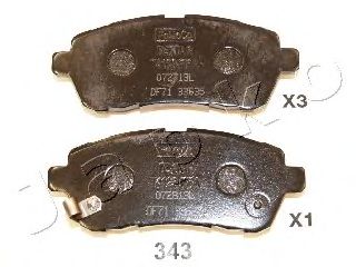 Brake Pad Set, disc brake 50343