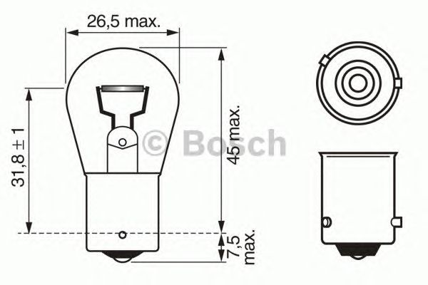 Bulb, indicator; Bulb, fog light; Bulb, stop light; Bulb, rear fog light 1 987 302 213