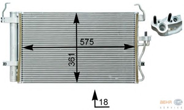 Condensator, airconditioning 8FC 351 302-351
