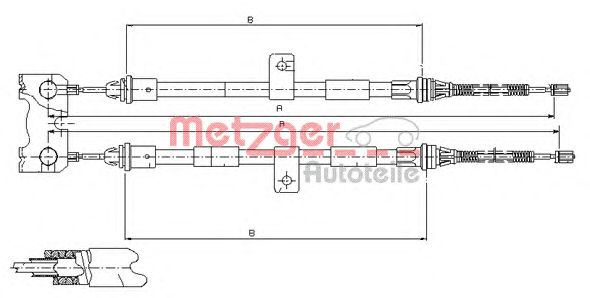 Cable, parking brake 11.5445
