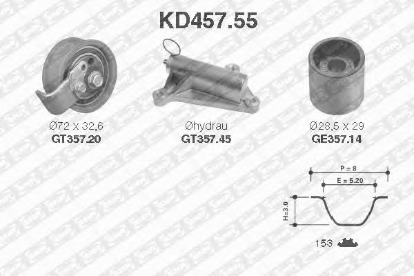 Timing Belt Kit KD457.55