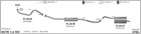 Exhaust System 558000025