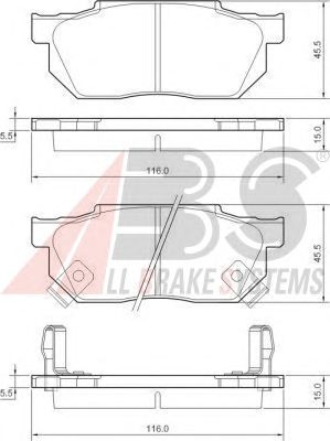 Brake Pad Set, disc brake 36167