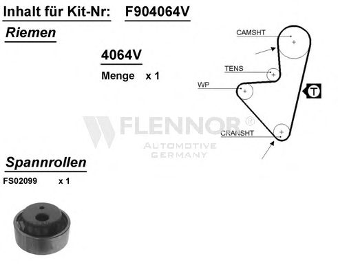 Kit cinghie dentate F904064V