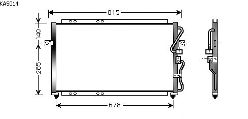 Condensator, airconditioning KA5014