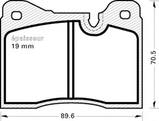 Kit de plaquettes de frein, frein à disque 140