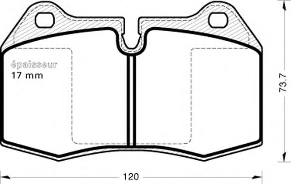 Brake Pad Set, disc brake 497