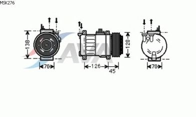 Compressor, airconditioning MSK276