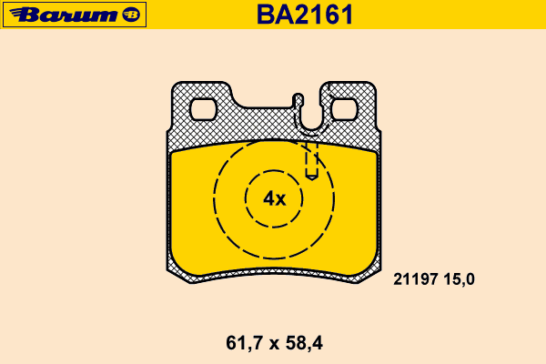 Brake Pad Set, disc brake BA2161