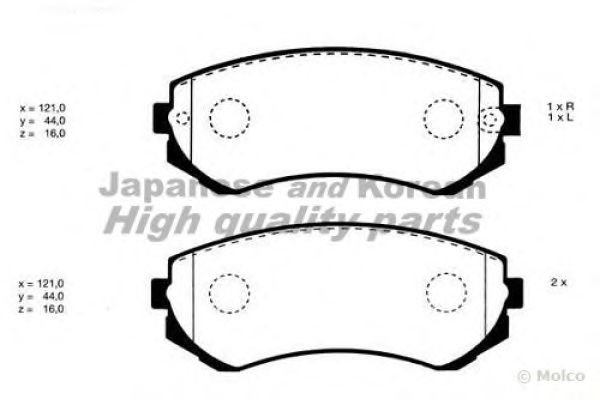 Brake Pad Set, disc brake 1080-0601