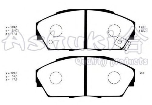 Brake Pad Set, disc brake H026-07