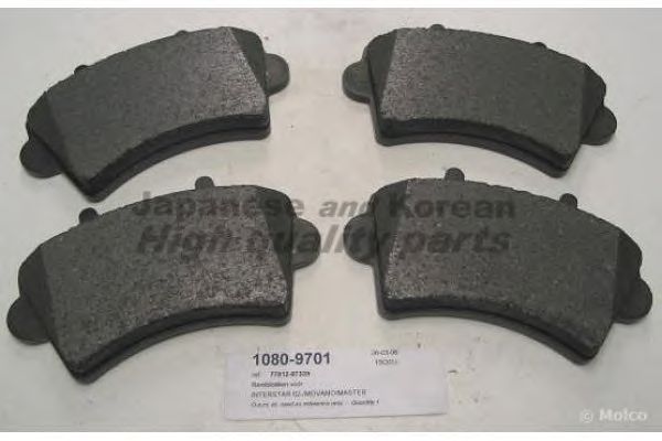 Brake Pad Set, disc brake 1080-9701