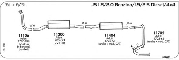 Exhaust System PE168