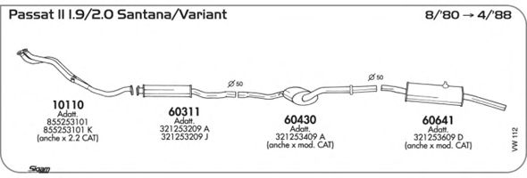 Exhaust System VW112