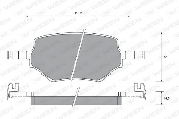 Brake Pad Set, disc brake 151-2145