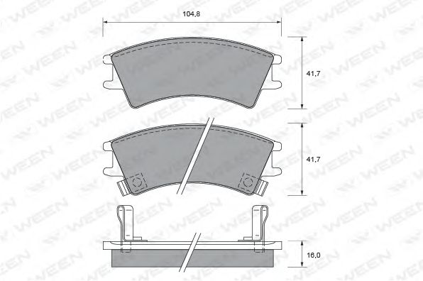 Brake Pad Set, disc brake 151-2165