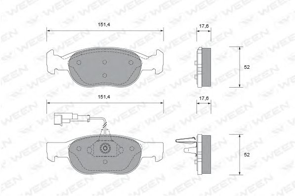 Brake Pad Set, disc brake 151-1772