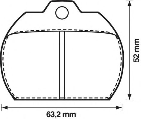 Комплект тормозных колодок, дисковый тормоз 571807B
