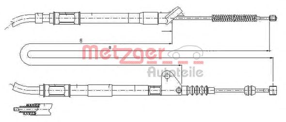 Cable, parking brake 17.1416