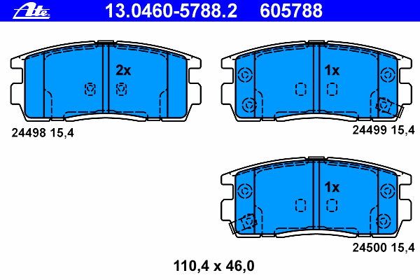 Kit de plaquettes de frein, frein à disque 13.0460-5788.2