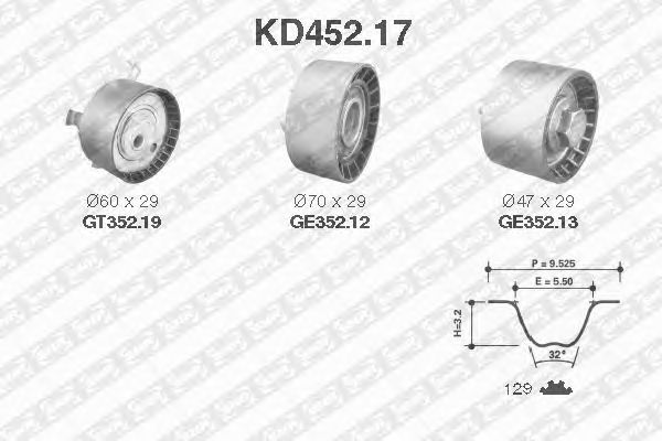 Timing Belt Kit KD452.17