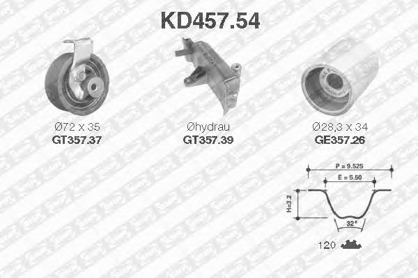 Timing Belt Kit KD457.54