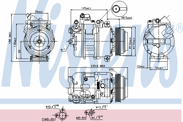 Kompressor, klimaanlæg 89080