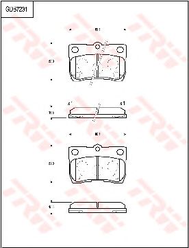 Brake Pad Set, disc brake GDB7231