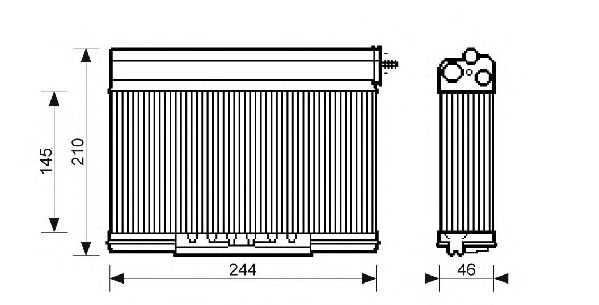 Permutador de calor, aquecimento do habitáculo QHR2108