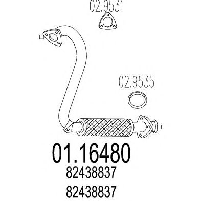 Exhaust Pipe 01.16480