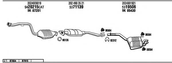 Exhaust System MB23022