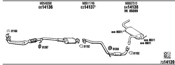 Exhaust System MI61503A