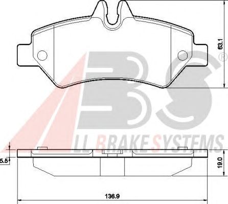 Brake Pad Set, disc brake 37555