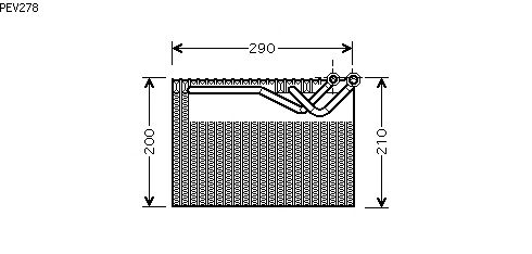 Evaporador, ar condicionado PEV278